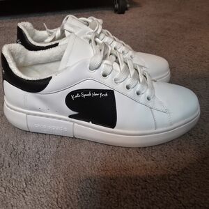 Kate Spade White and Black Sneakers